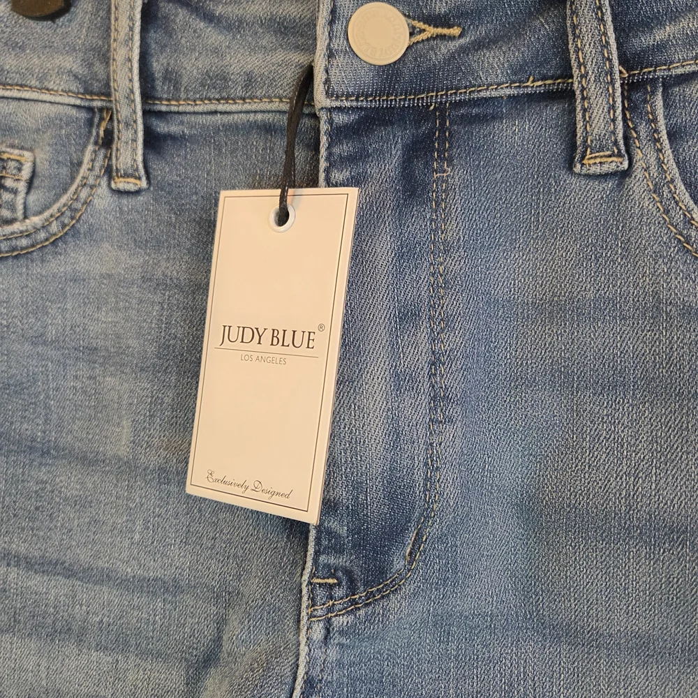 Judy Blue Light Blue Jean Shorts - Picture 2 of 9